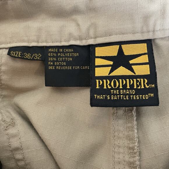 Propper Tactical Pants Tan RipStop Military Style Cargo Men’s 36x32 Utility - Picture 6 of 7